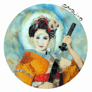 Samurai geisha-circle-with-signature--S (356px, 25fps).gif