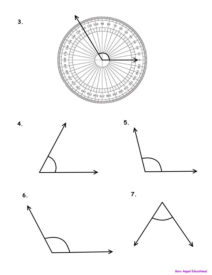 4TH GRADE MATH - ANGLE MEASUREMENT WORKSHEETS — Steemkr