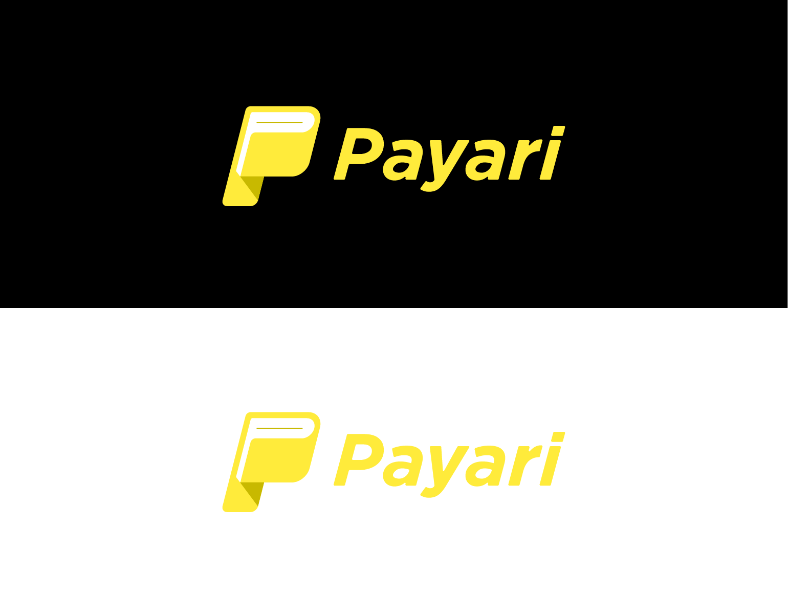 Payari Logo Letter P In Wallet Shape Recognizable In Black And