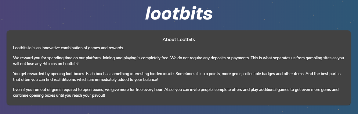 Join Free Earn!    Lootbits Bitcoin Loot Boxes - 