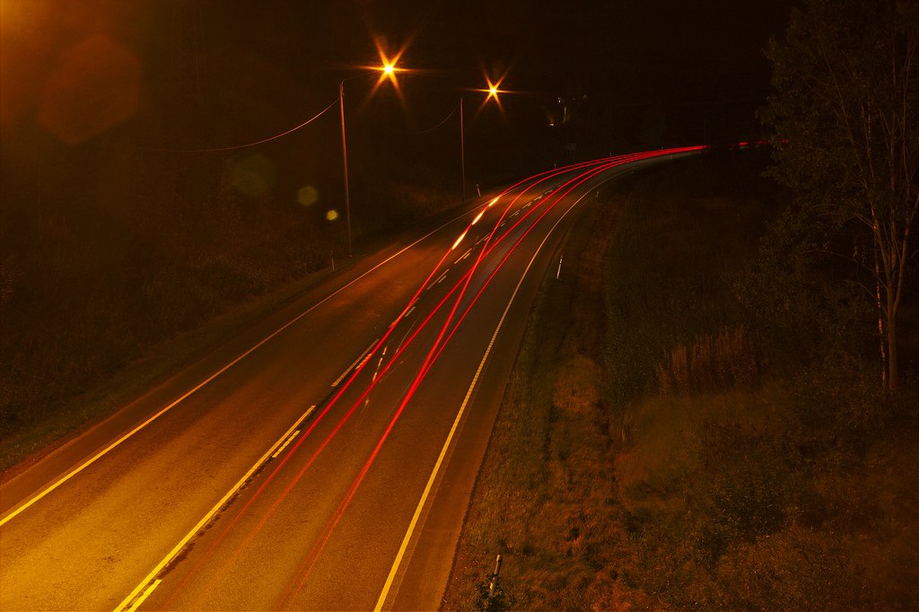 traffic light trails