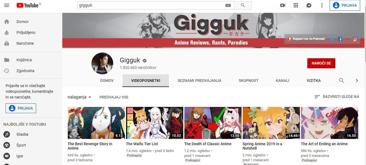 Anime Youtube Channels