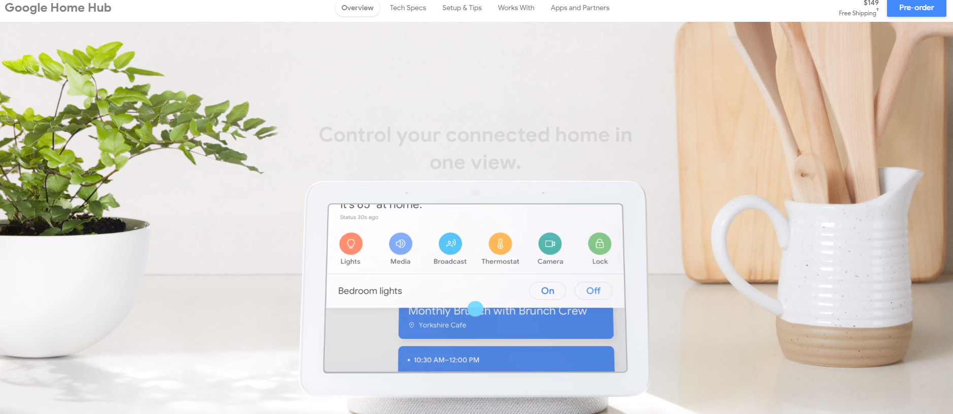 google home hub partners