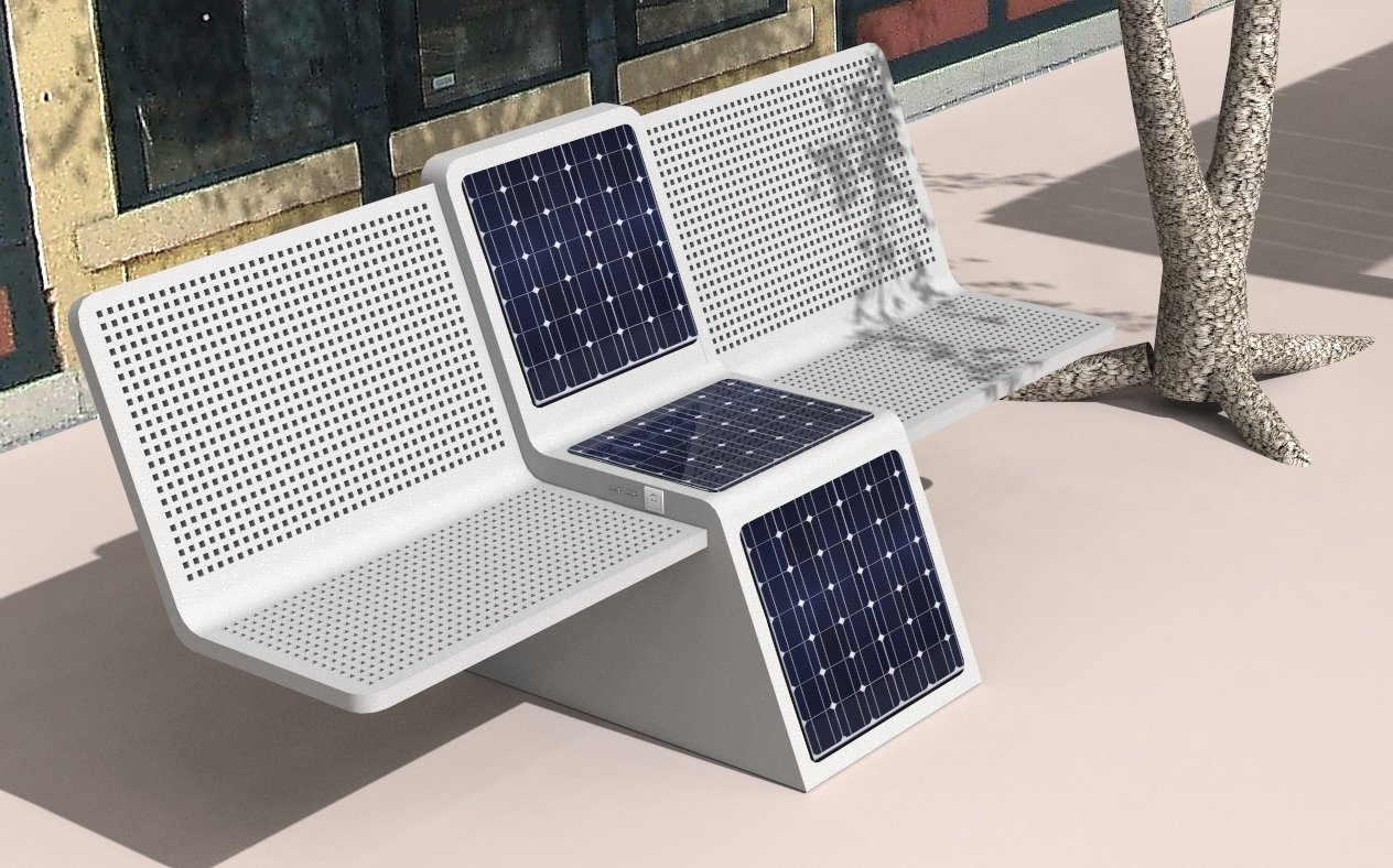 Energo Solar Bench A Solar Bench Equipped With Hotspots Steemhunt