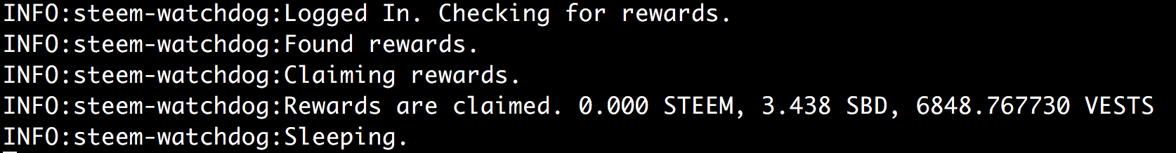 Steem Watchdog - Automating claiming process of author/curation rew...