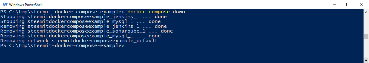 DOCKERCOMPOSEDOWN