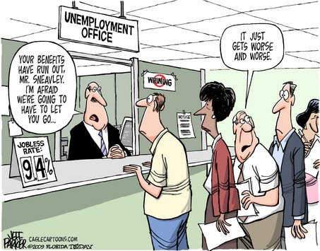 unemployment line cartoon