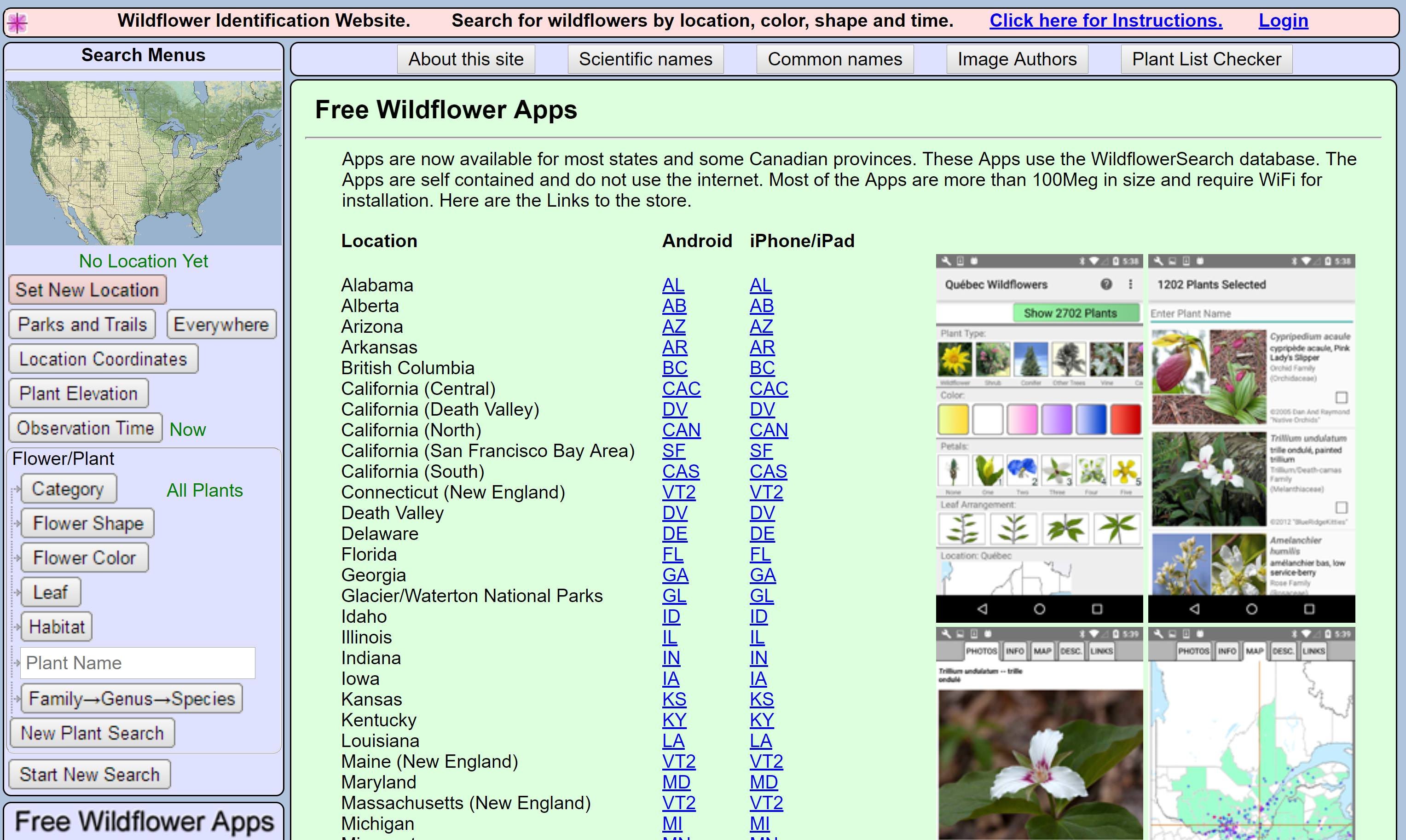 WIldflower Identification App Free selfcontained wildflower