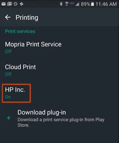 hp print service android