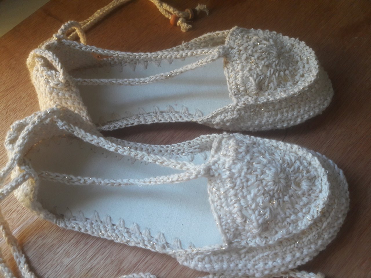cream colored espadrilles