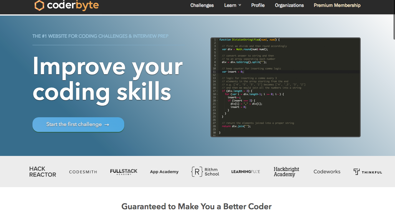 Coderbyte Improve Your Coding Skills Steemhunt