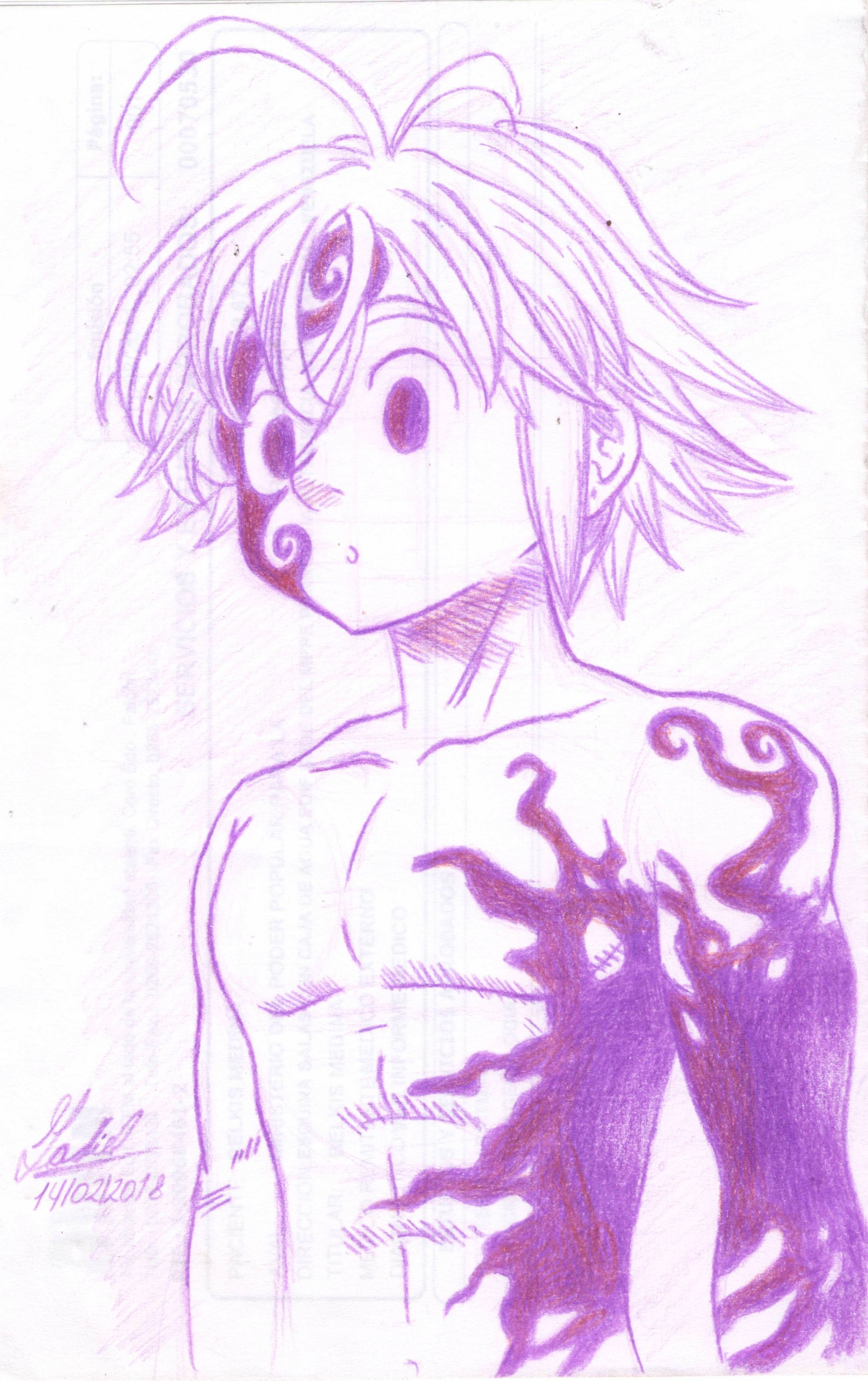 Imagenes De Meliodas Para Dibujar A Color