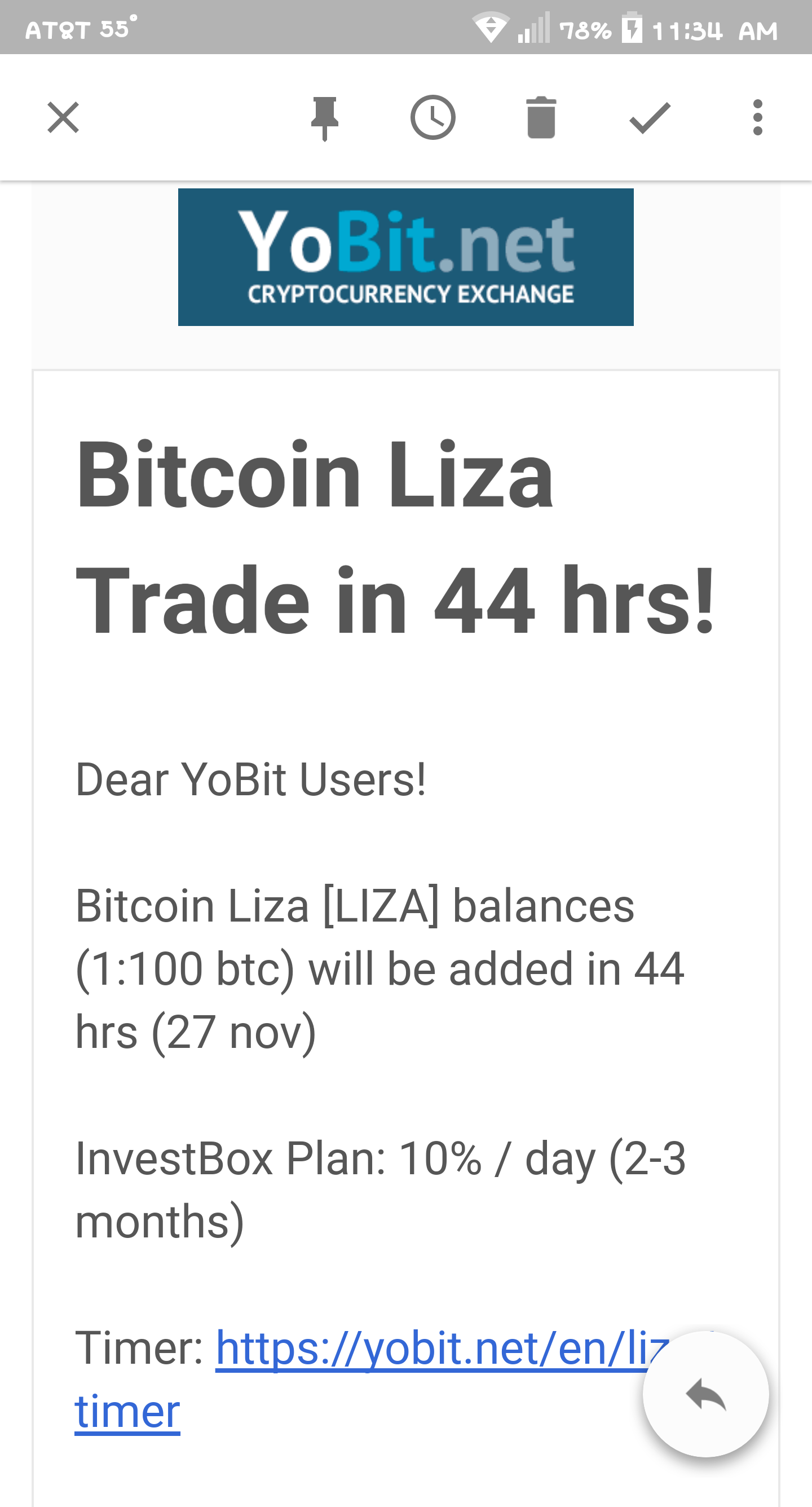 Yobit Investbox Bitcoin Gold Split C N