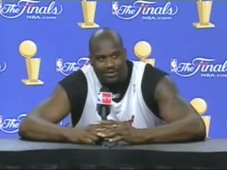Shaq point and laugh on Make a GIF