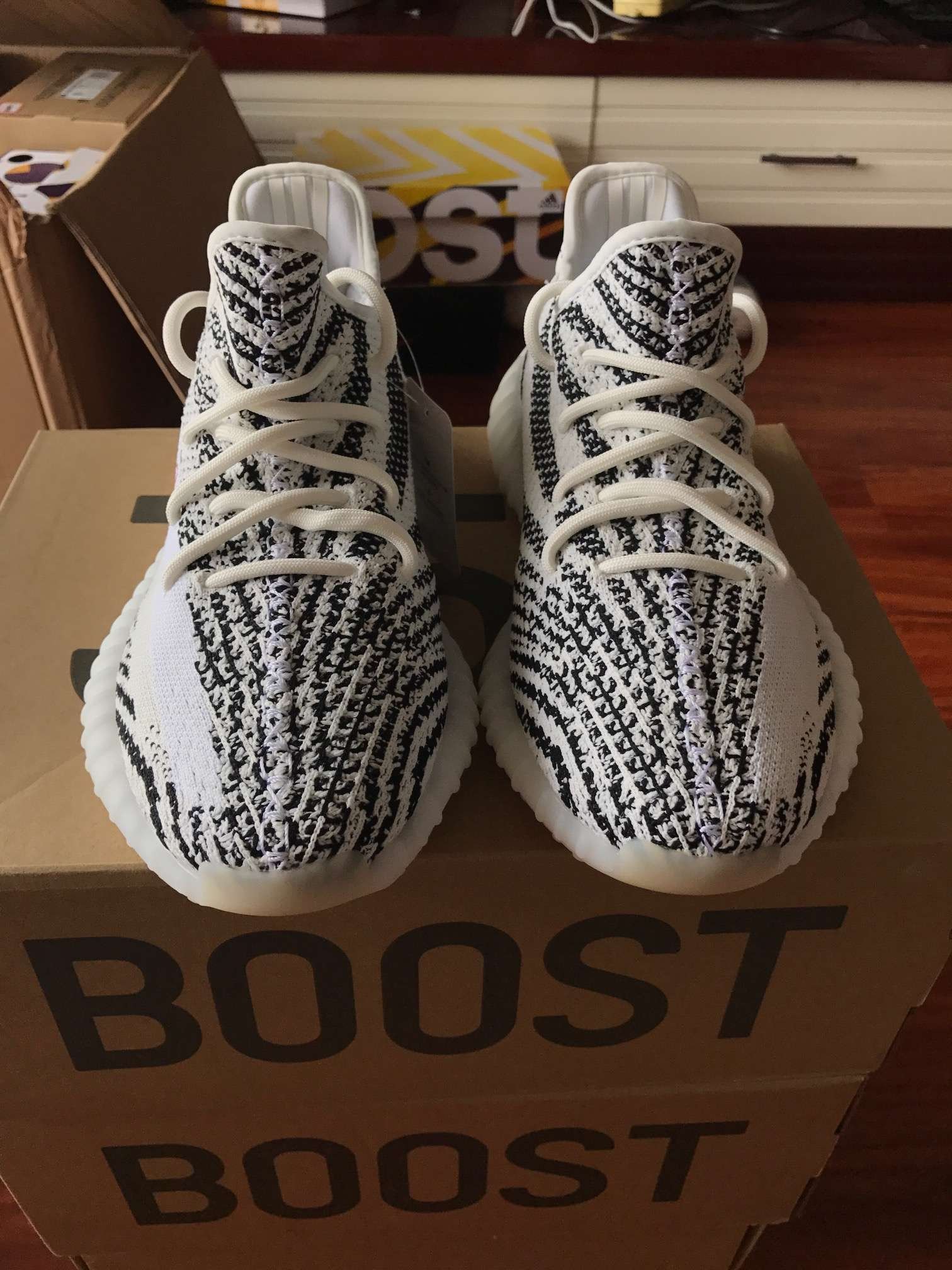 Yeezy Laces Zebra Dress Shoes Clearance For Women