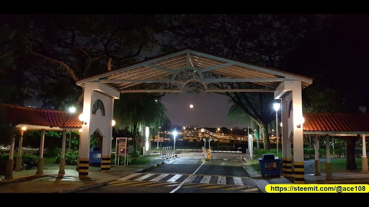 Moon through shelter