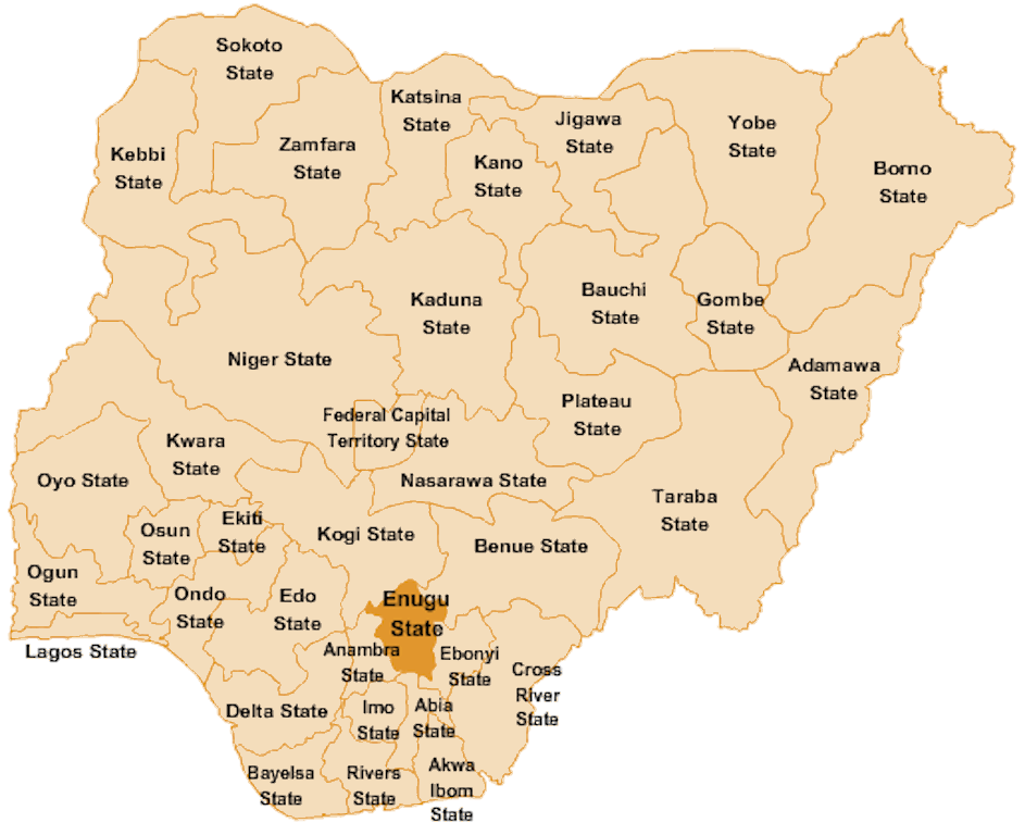 Map Of Enugu