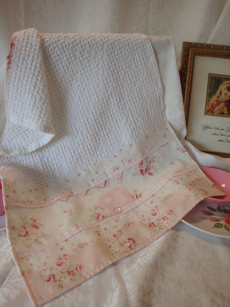Tea Towel Pink Shabby
