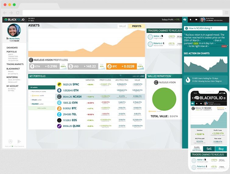 blackfolio dashboard