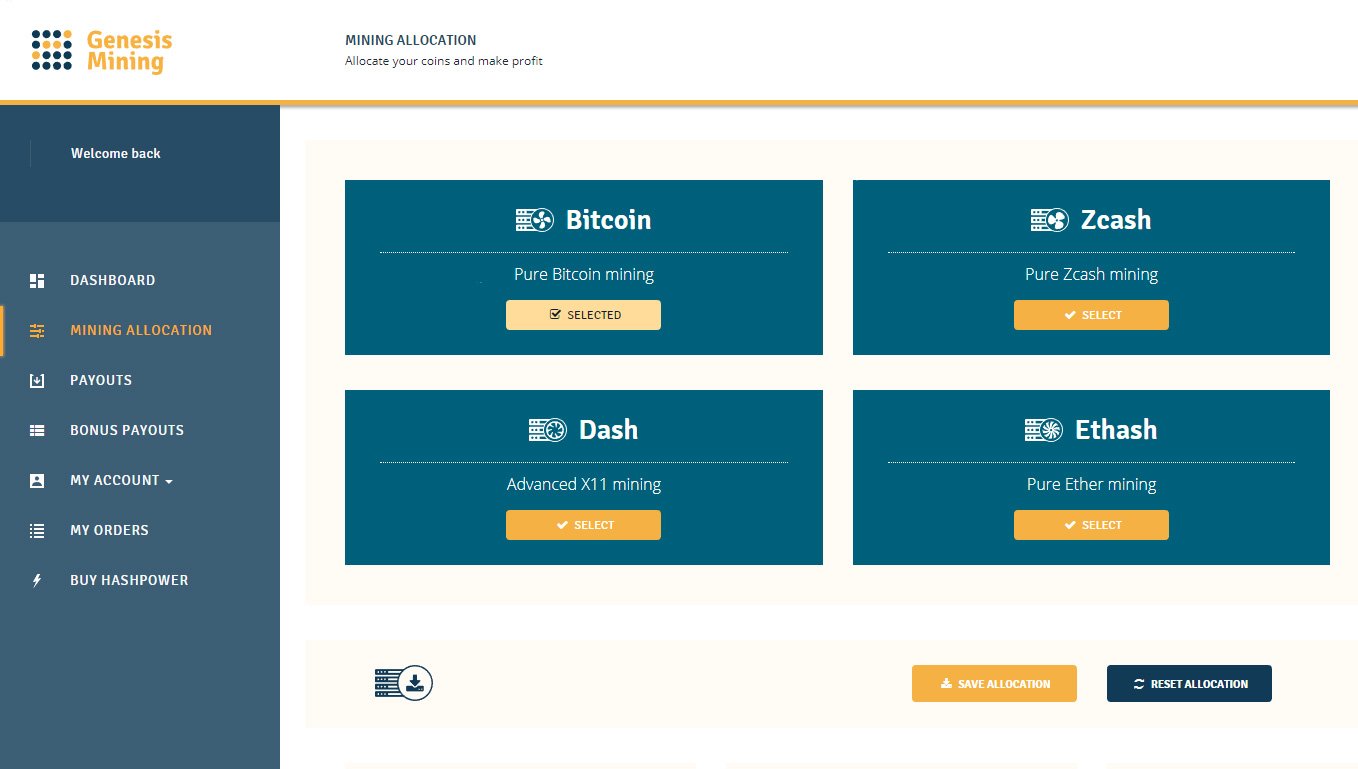 Azure Cloud Mining Genesis Change Mining Allocation