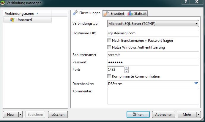 Verbindungsparameter