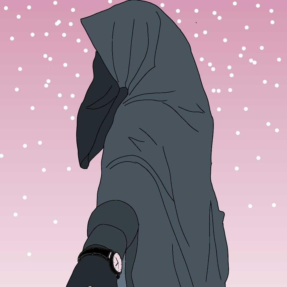 Gambar Kartun Muslimah Pink