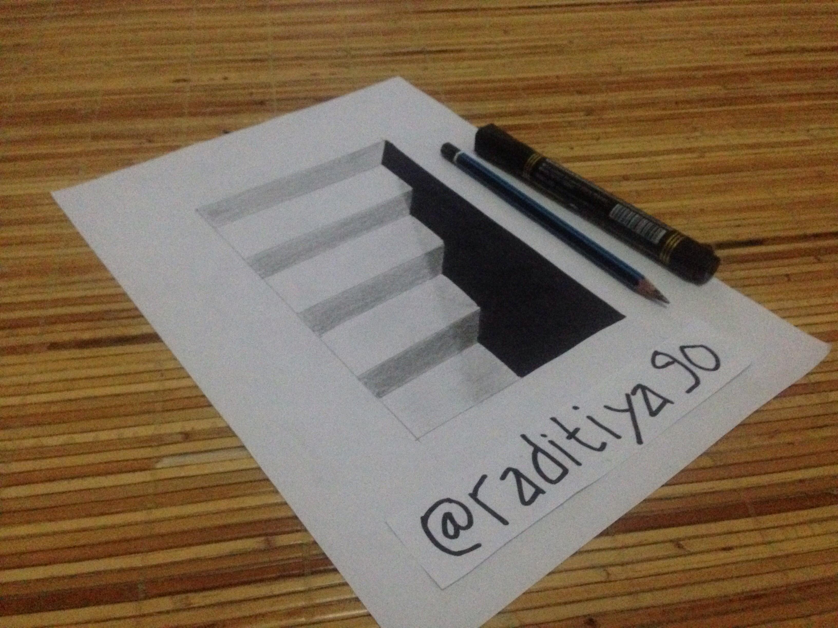 Learn To Draw 3D Cellar Stair Belajar Menggambar 3D Tangga Bawah