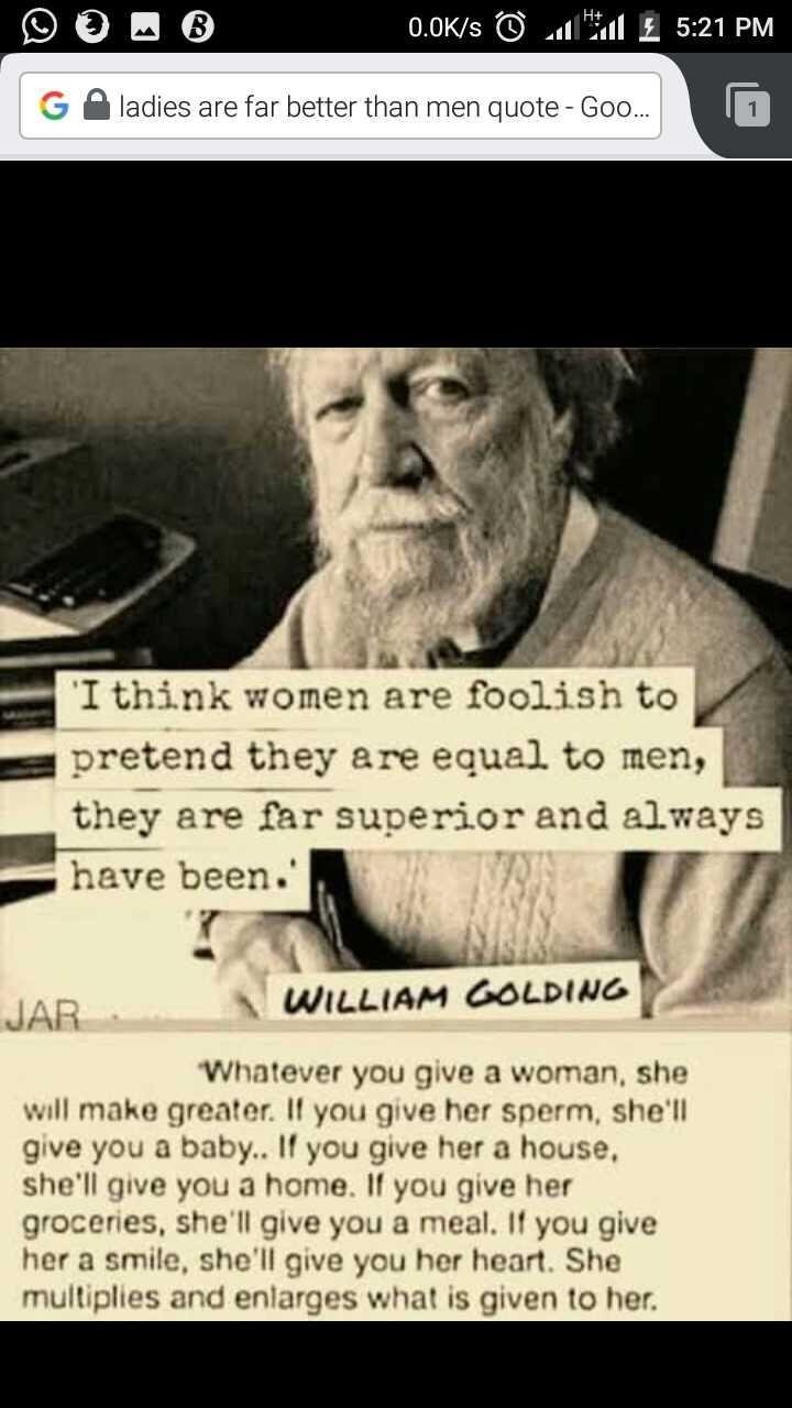 Golding on women william William Golding