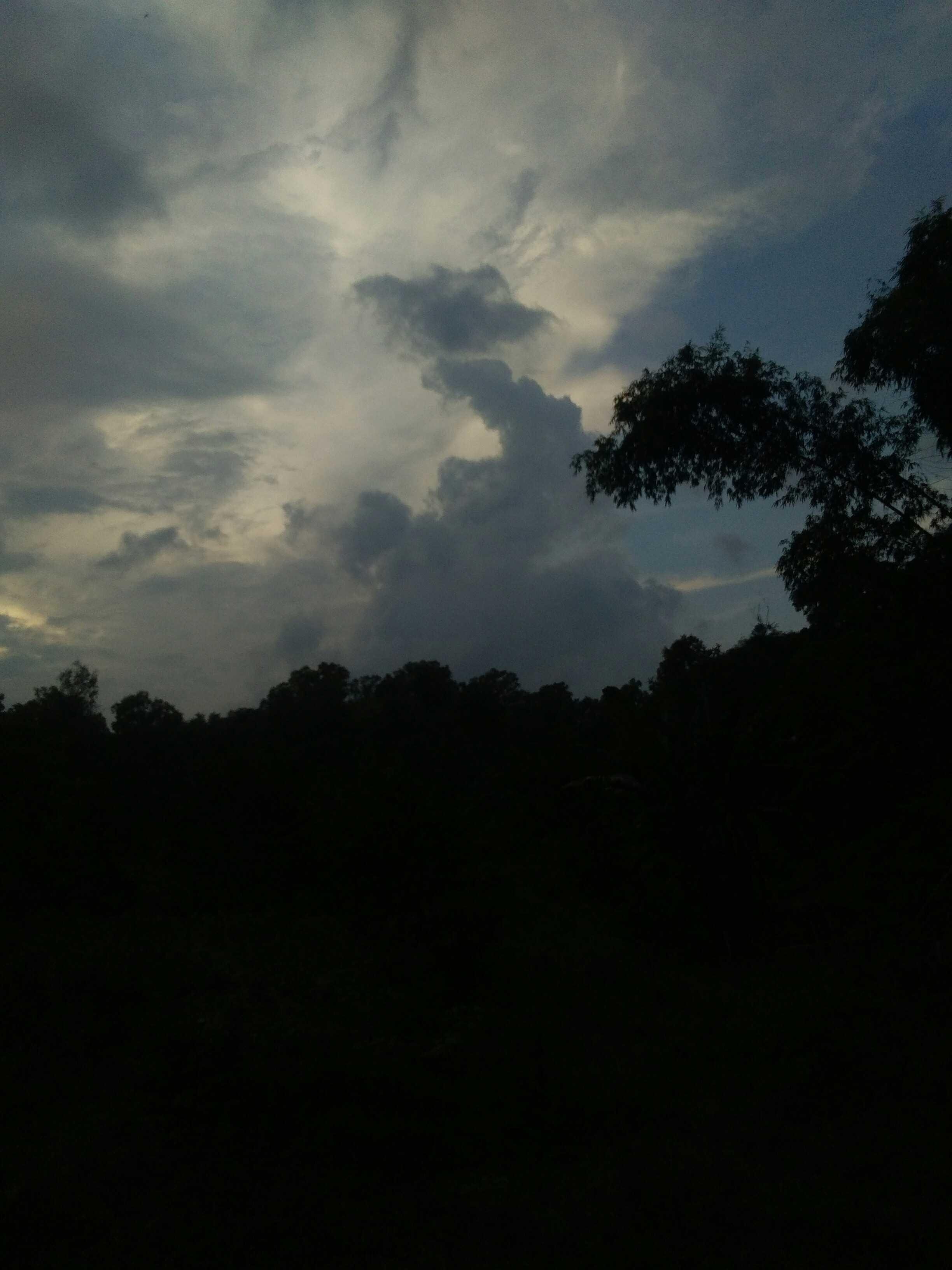 Panorama Alam Sore Hari Di Ujung Kalimantan