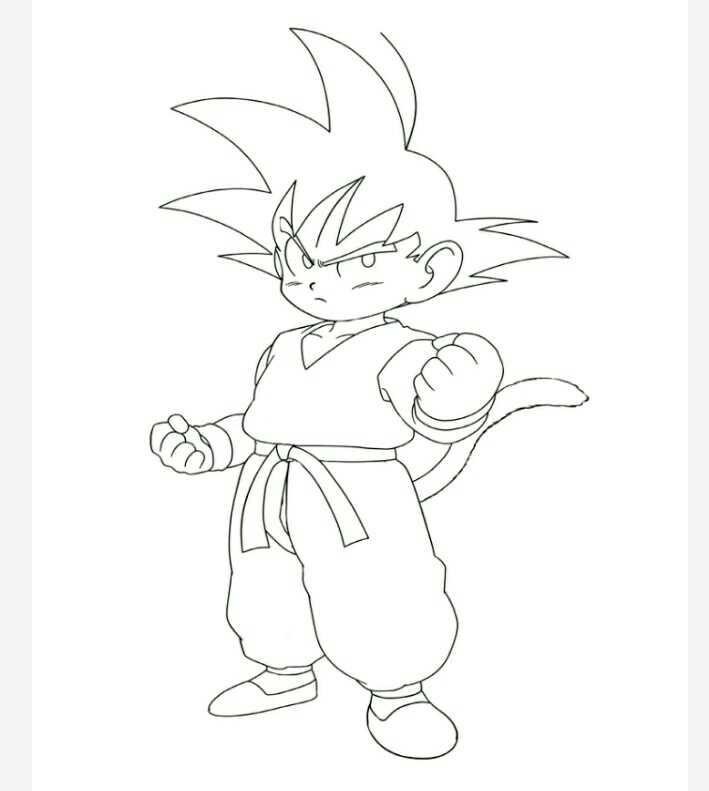 Drawing Gambar Manga Goku Dragon Ball Steemkr