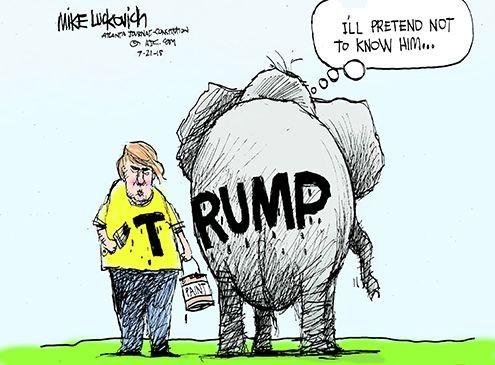 Image result for Trump cartoon with funny text