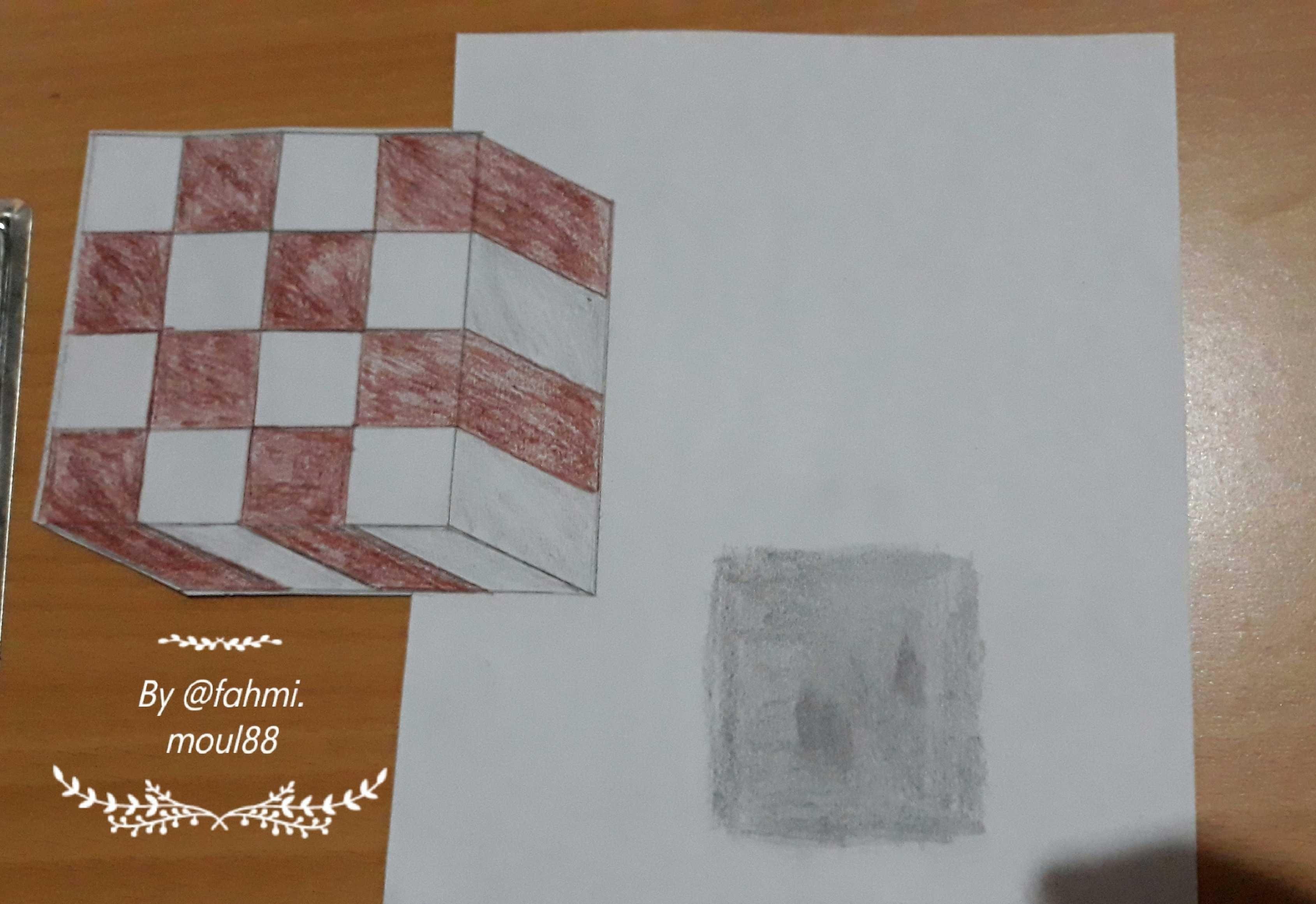 Art Draw Part VII Mencoba Menggambar Papan Catur 3D Try To