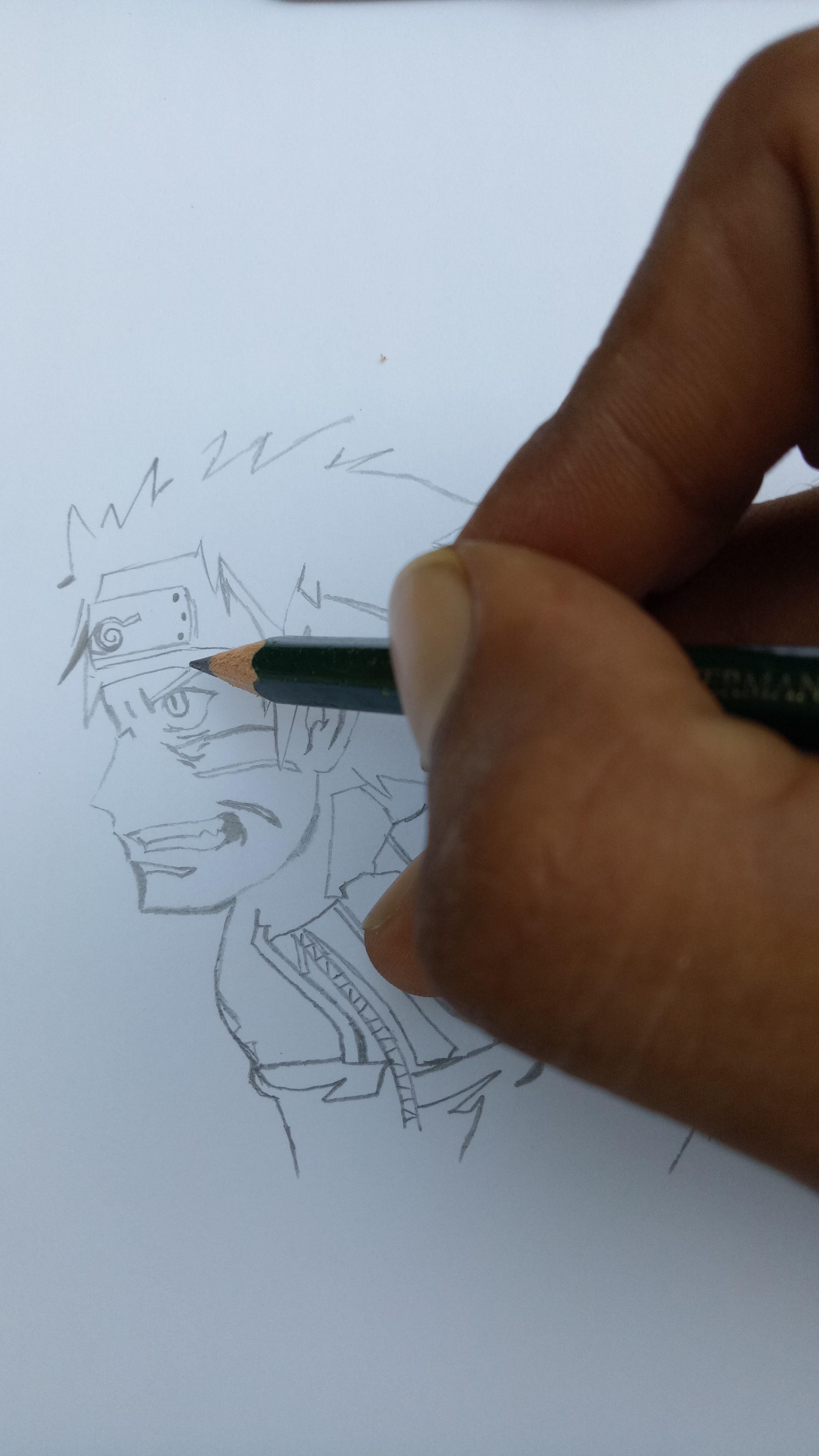 Art Of Drawing Naruto Uzumaki Two Language English Indo Steemit