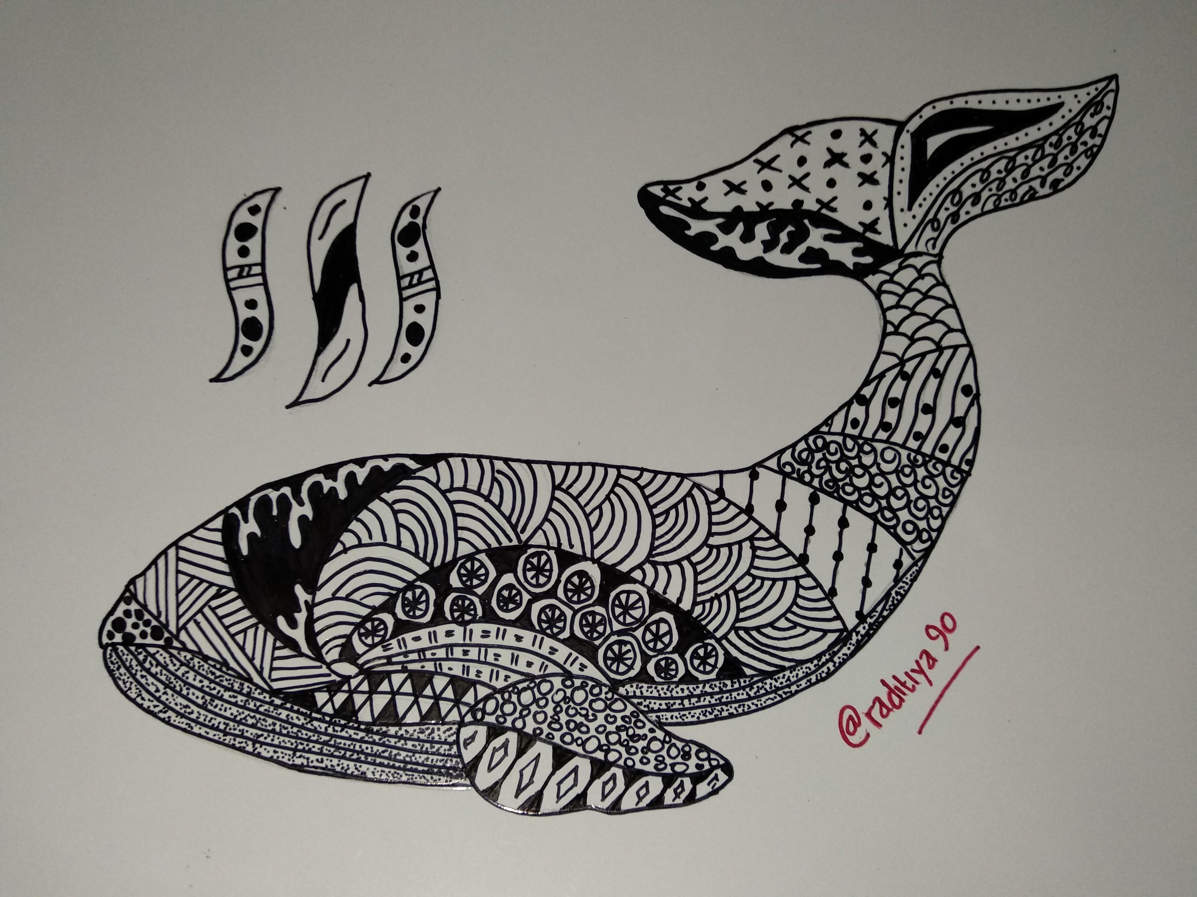 Learn To Draw Doodle Art Doodle Art Shape Whale Steemit Logo