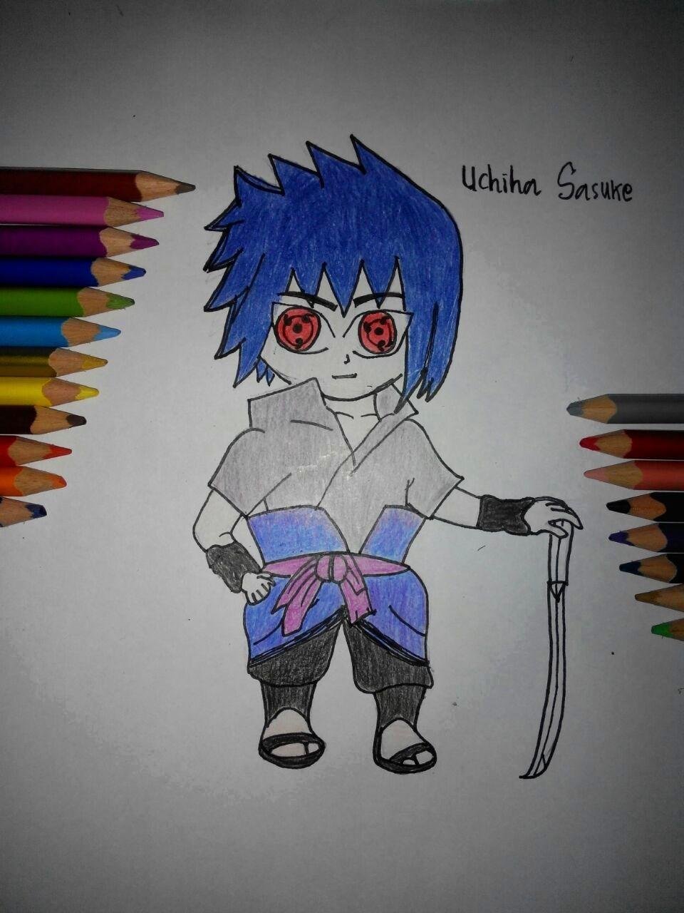Drawing Anime Chapter 1 Gambar Animasi Bagian 1 Uchiha Sasuke