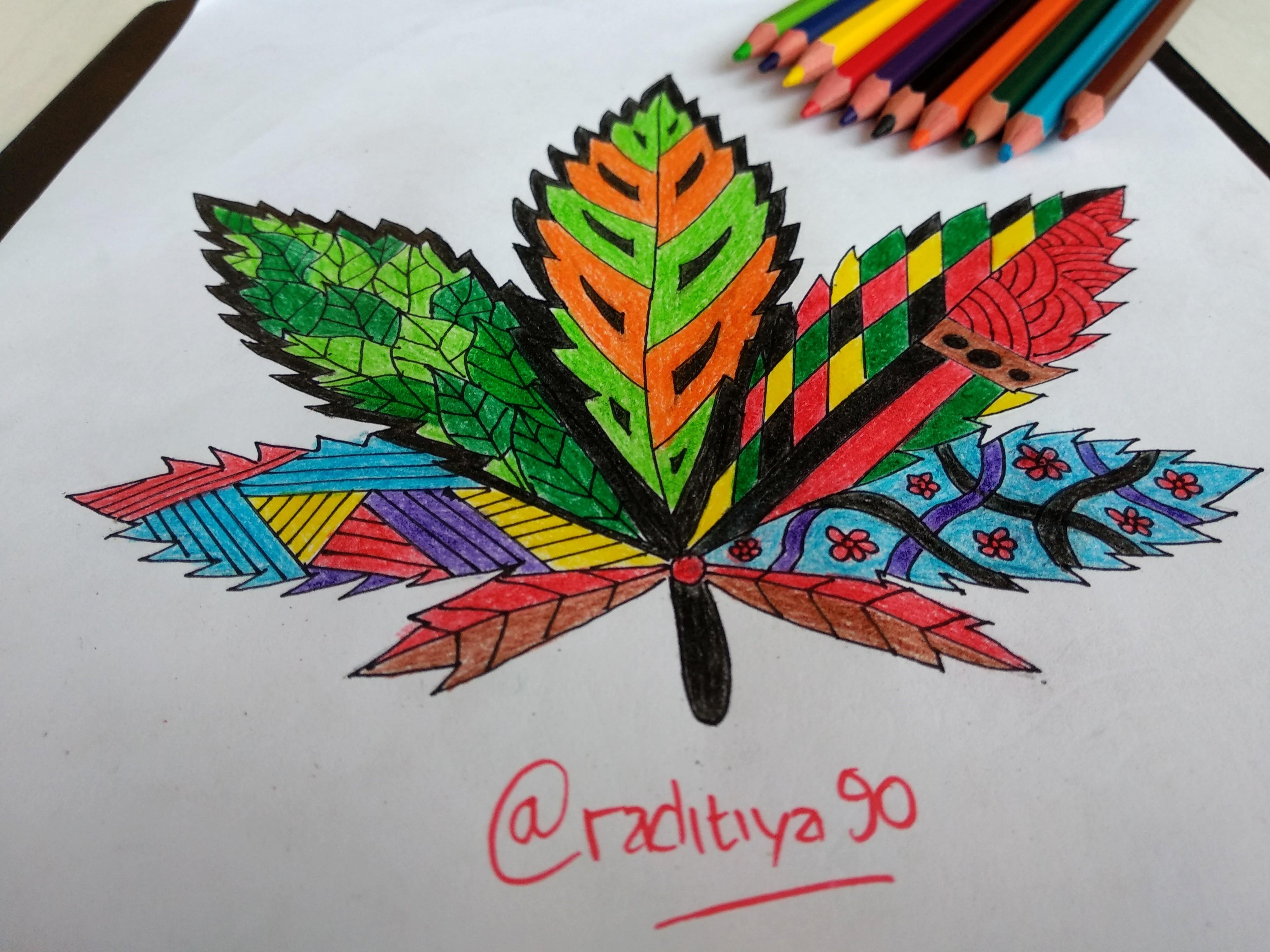Learn To Draw Doodle Art Doodle Art Shape Marijuana Belajar