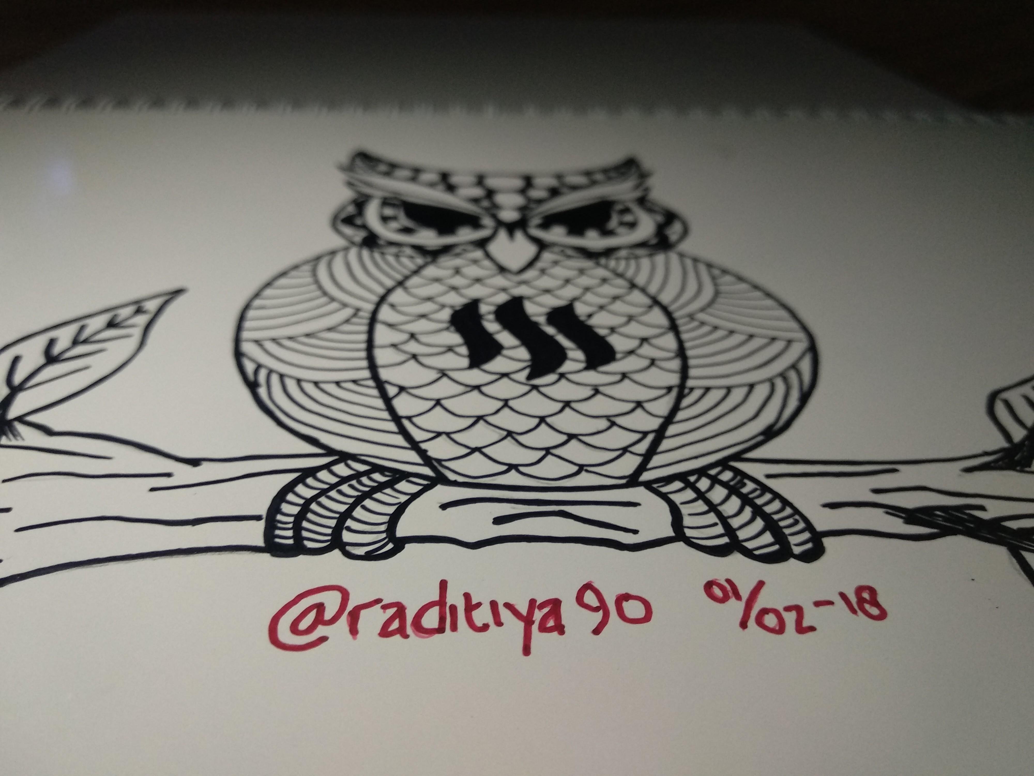 Doodle Art Shape Owl Doodle Art Bentuk Burung Hantu English