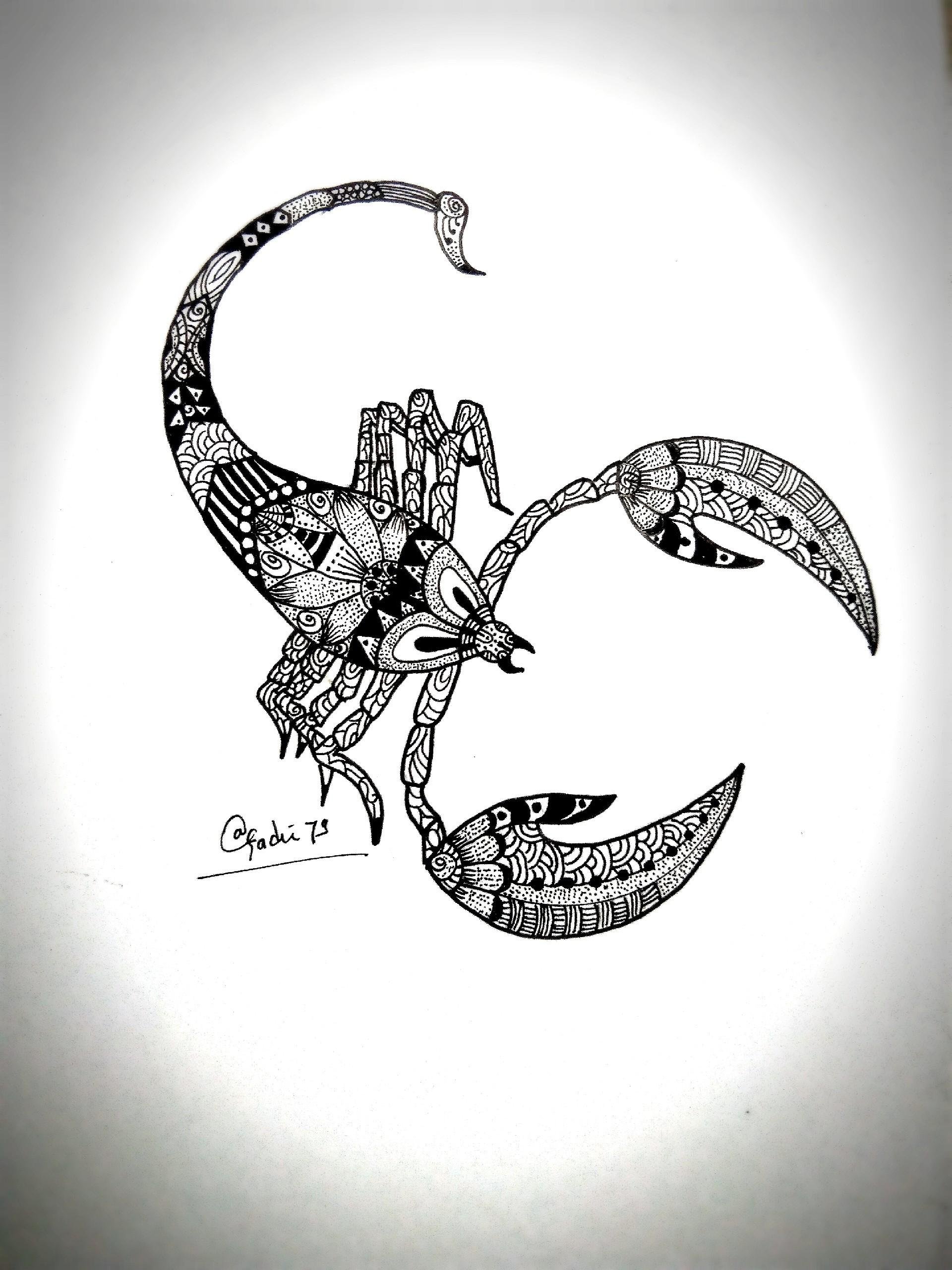 My Doodle Art Scorpion Kalajengking Steemit