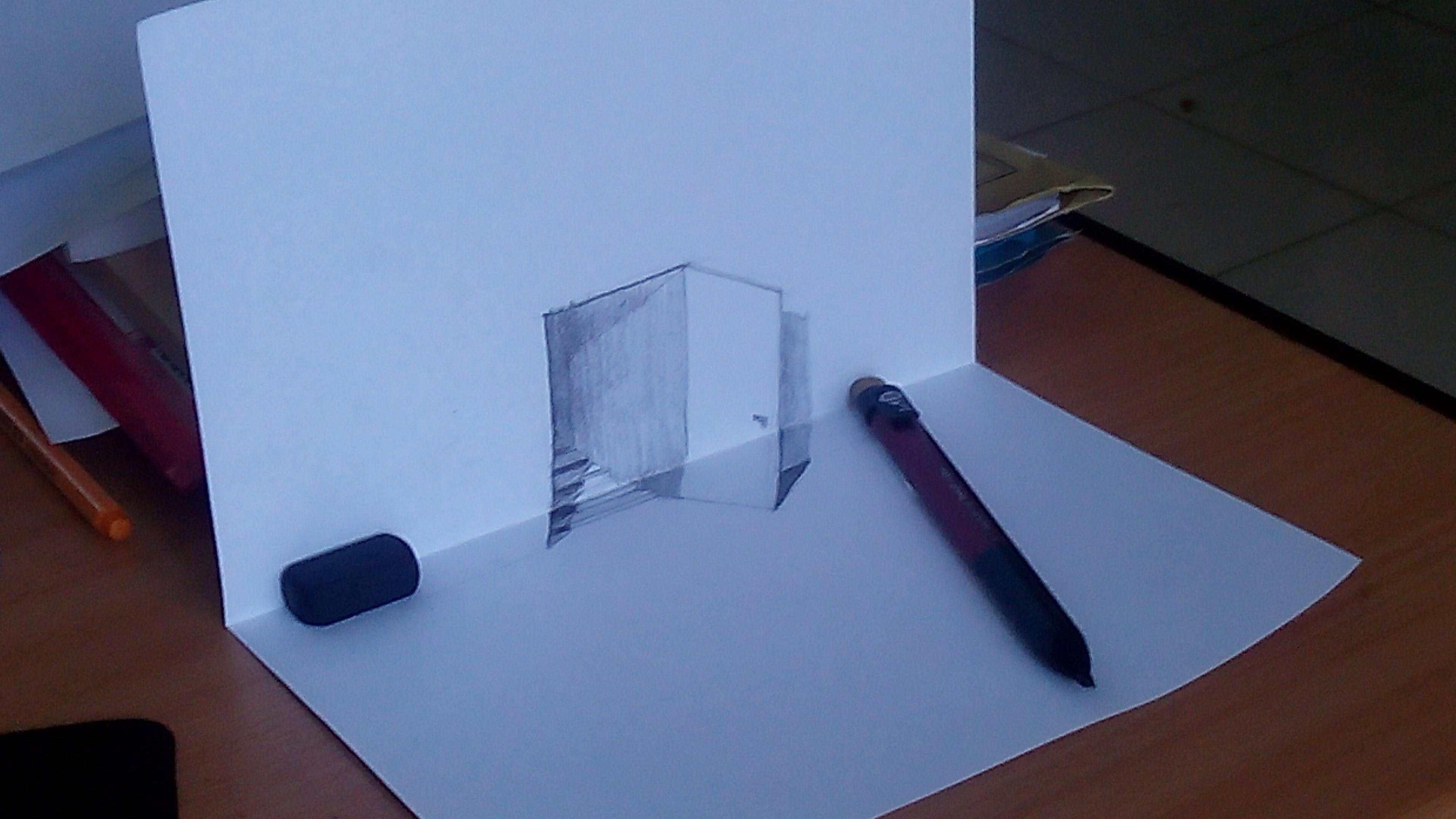 First Try 3D Drawing Illusion Eng Mencoba Membuat Gambar Ilusi