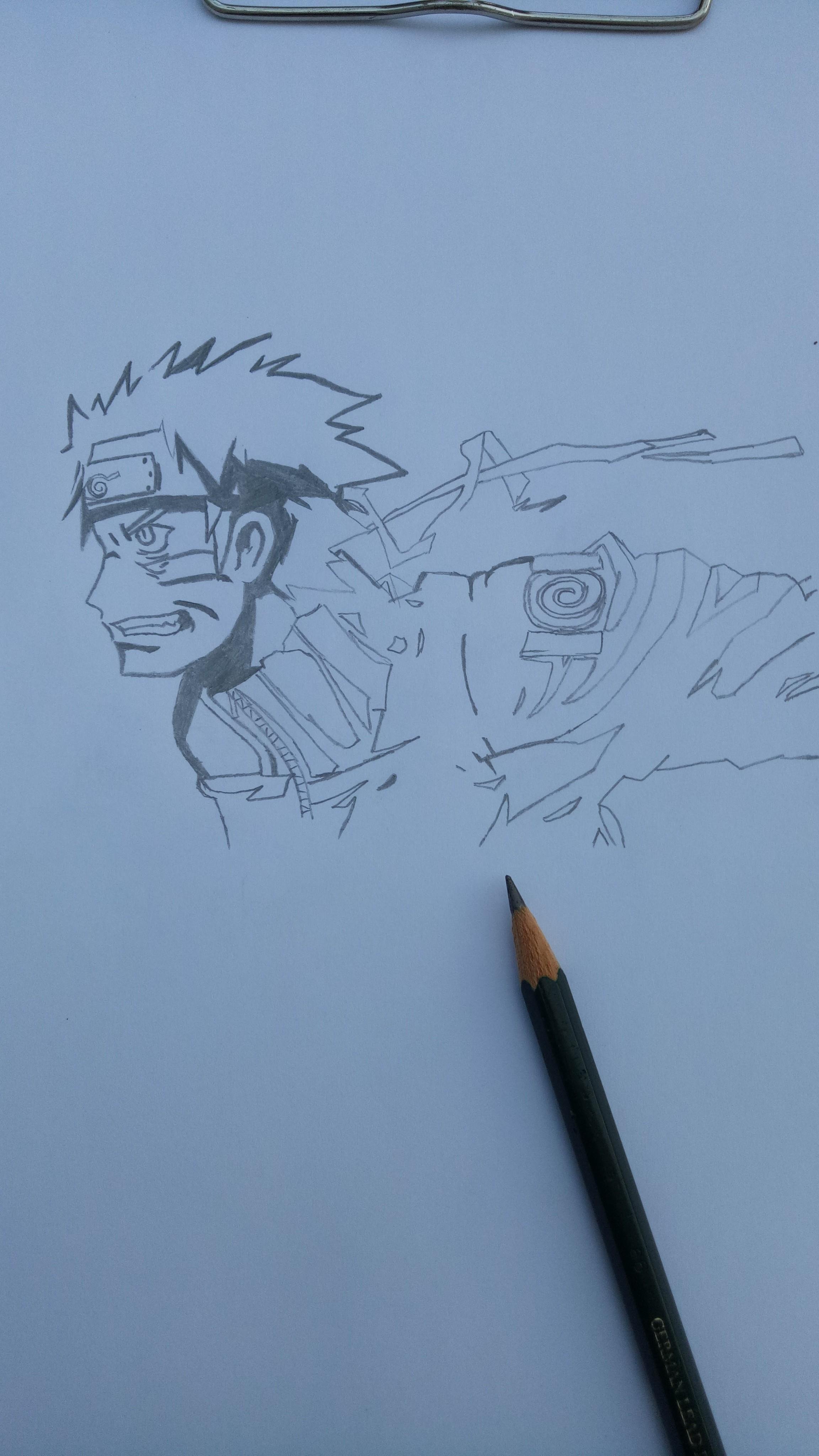 Gambar Gambar Mnggambar Naruto Efek 3d Keluar Kertas Drawing Effect