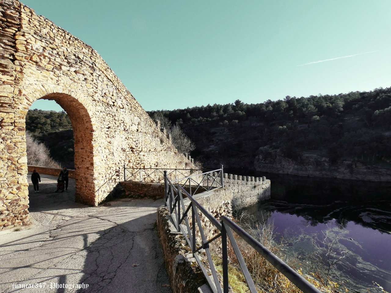 Another of the old medieval gates, on the banks of the Lozoya river