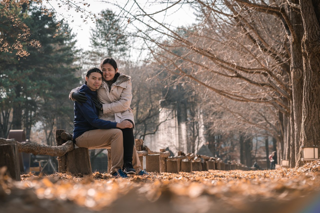 Us in Nami Island, photo owned by the author