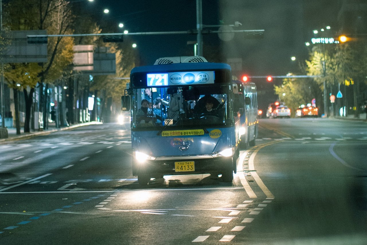 A random bus in South Korea, photo owned by the author