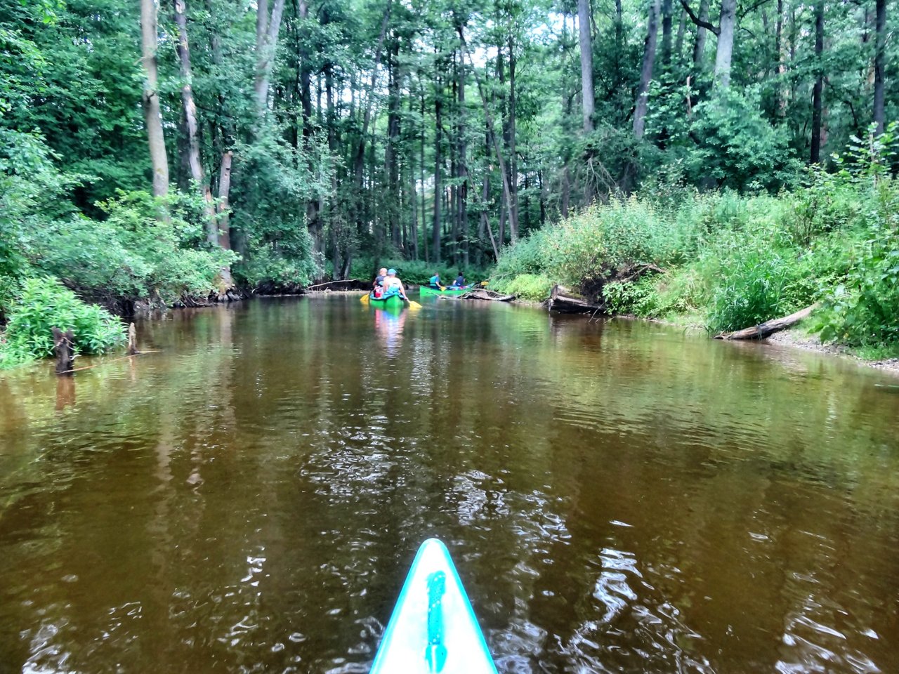 Walking the water with the boats