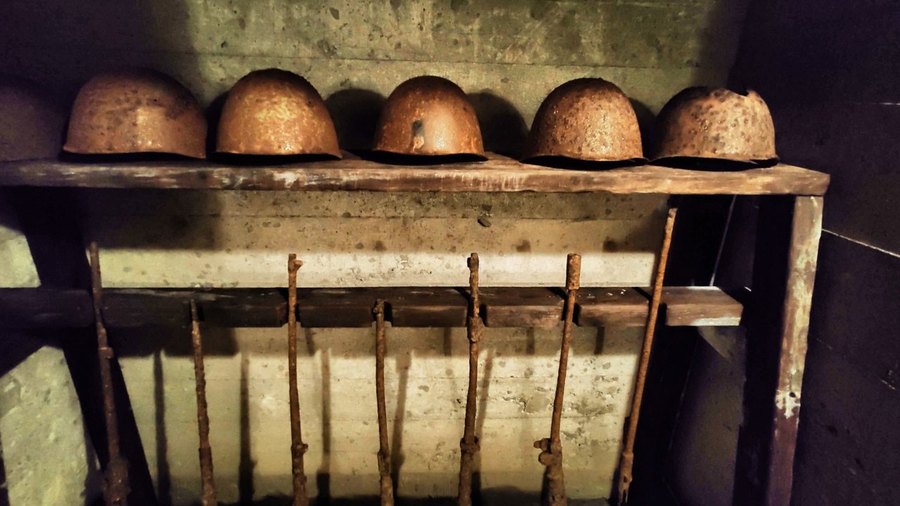 Helmets of soldiers, seems like they are soviet models