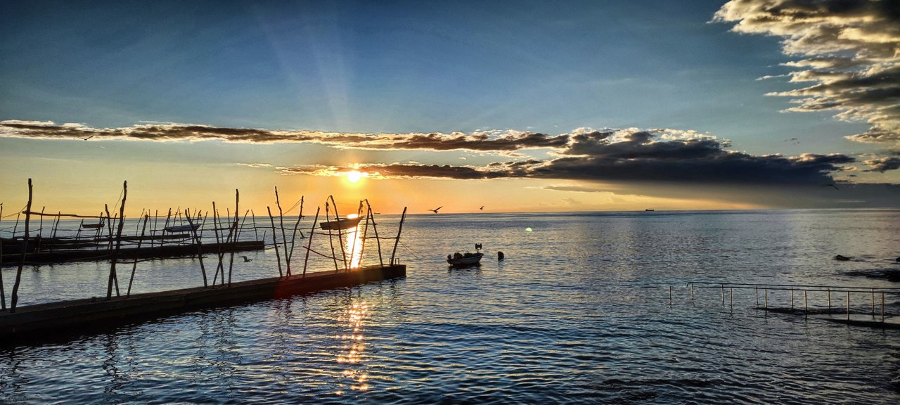 Boats on a wire.