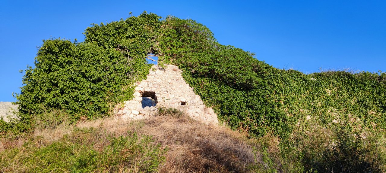 The former wall of the fortress