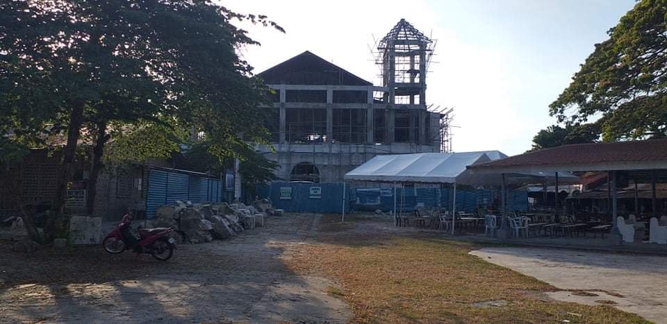 The new Catholic church stands at this moment The old church is hard to copy the structure since it was made by hard stones.(picture credit to the owner Jho-wanna Lamour de Dieu)