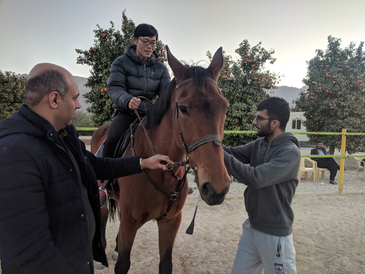 We’re so used to riding on our bikes, but not horses!