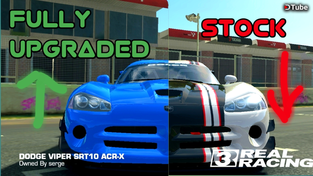 Real Racing 3 Fully Upgraded Vs Stock Car Dodge Viper Srt10 Acr X Steemkr
